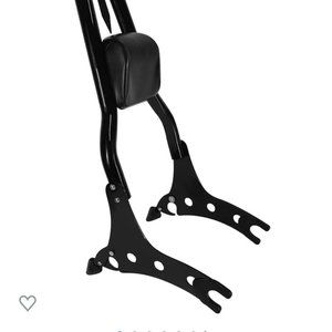 30-Inch Black Sissy Bar, Passenger Backrest Rear Pad Compatible for Indian Acc